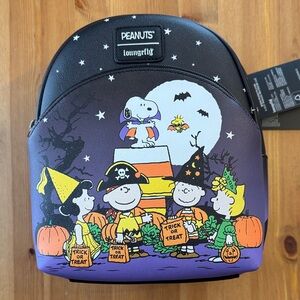 NWT! Loungefly Peanuts Halloween Trick-Or-Treat Mini Backpack